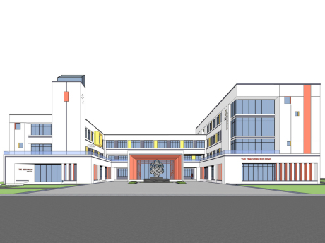 烟台莱山区南站小学SU模型