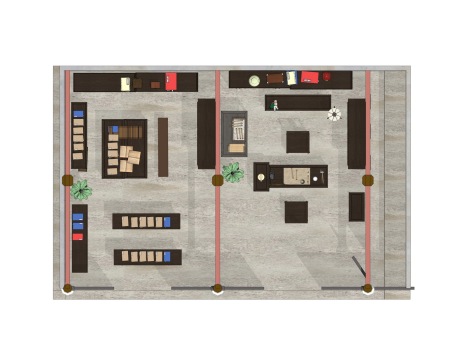 明代书房SU模型