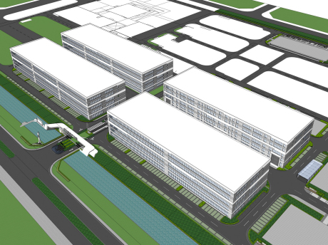 华为科技产业园SU模型
