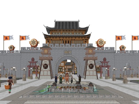 安远门SU模型