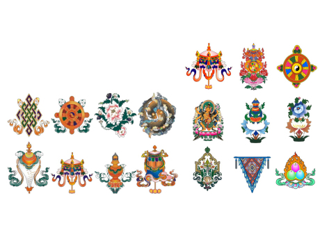 藏式花纹图案构件SU模型