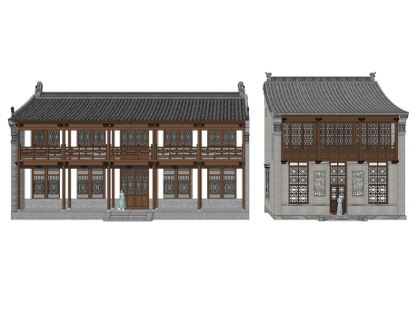 晋代民居山西民居SU模型