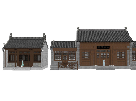 晋代民居山西民居SU模型