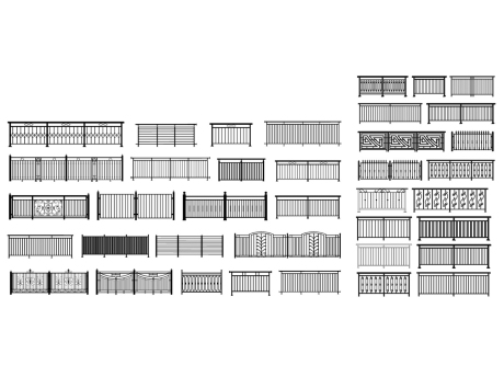 栏杆围栏栅栏SU模型