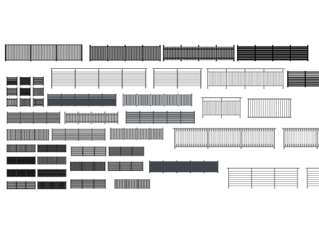 栏杆围栏栅栏SU模型