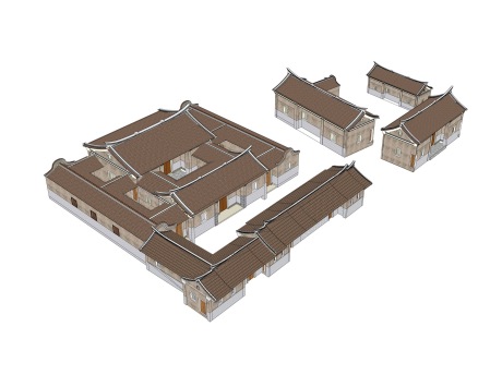 闽南古厝民居SU模型
