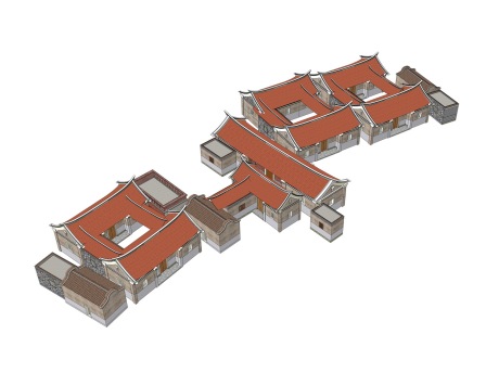 闽南古厝民居SU模型