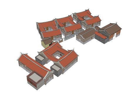 闽南古厝民居SU模型