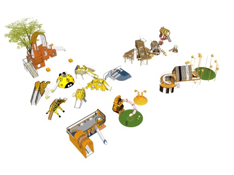 儿童滑梯SU模型