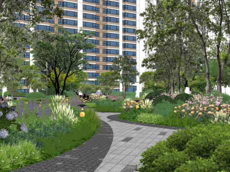 南京华润居住区景观SU模型