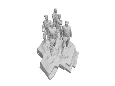 红军主题雕塑SU模型