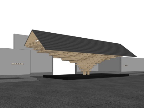 金沙书院大门SU模型