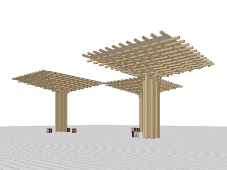 木结构装置SU模型