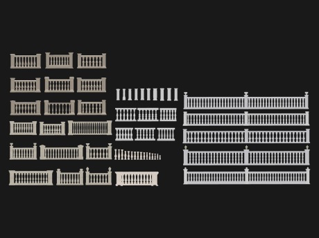 宝瓶栏杆SU模型