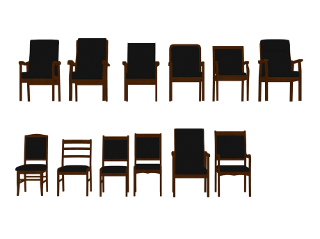 党政机关办公椅组合SU模型