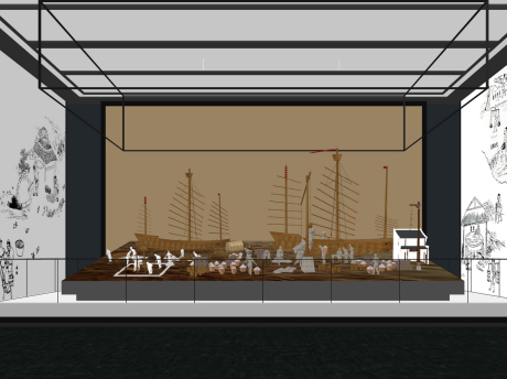 采盐主题展厅SU模型