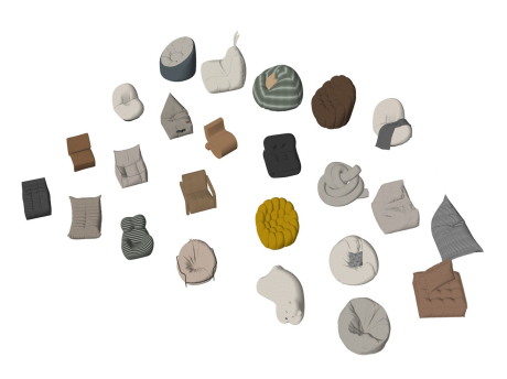 懒人沙发单人沙发SU模型