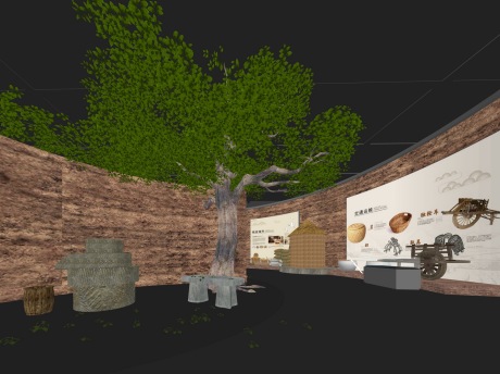 农业水利展厅SU模型