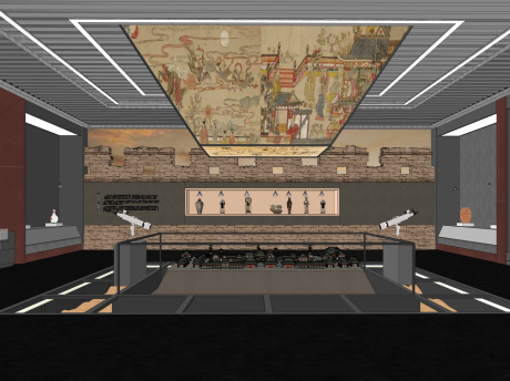 青塘城遗址展厅SU模型