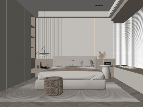 现代卧室SU模型