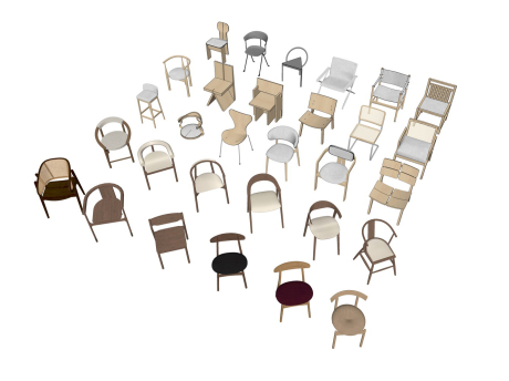休闲椅子组合SU模型