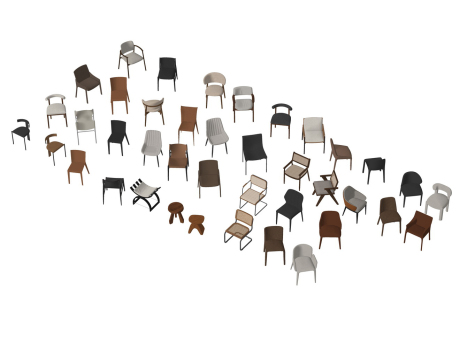 休闲椅子组合SU模型