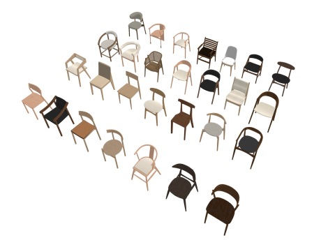 休闲椅子组合SU模型