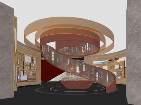 岳西县抗日主题展厅SU模型