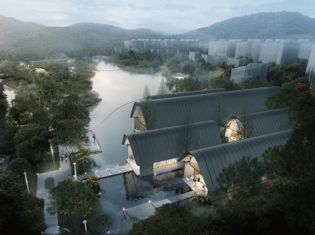 海南万宁华润售楼处+含文本SU模型