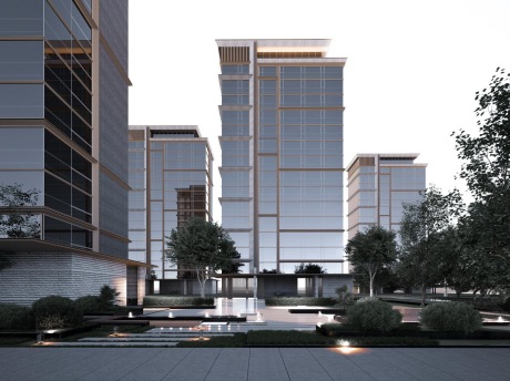 合肥经开区明珠广场片区皖投安澜府+文本SU模型