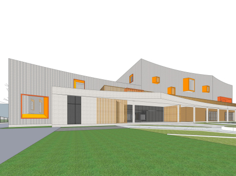 现代幼儿园SU模型