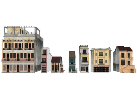 广东岭南碉楼SU模型