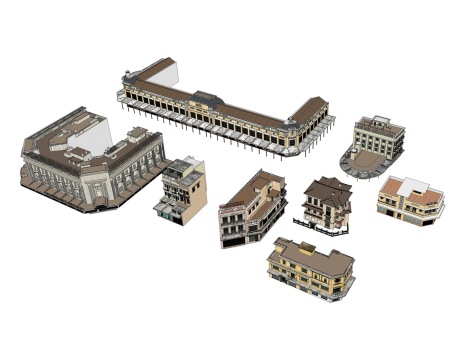 广东岭南碉楼SU模型