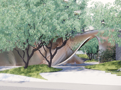 重庆首钢云尚江来江临悦大区入口景观SU模型