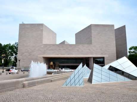 华盛顿国家美术馆东馆+CAD平立剖切割图SU模型