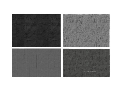 凹凸石材背景墙SU模型