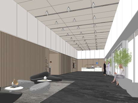 办公大堂SU模型