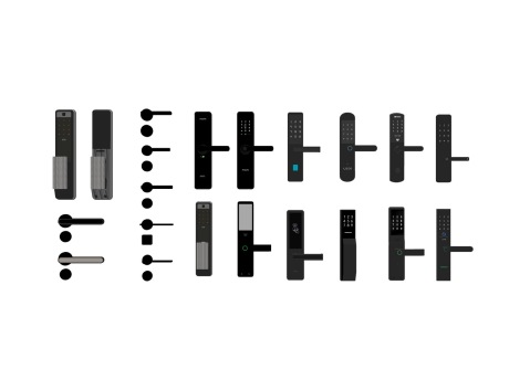 门把手智能锁指纹锁密码锁SU模型