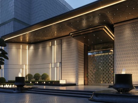 西安金茂璞逸东方示范区大门SU模型