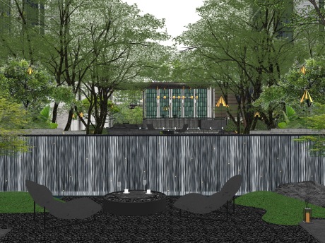 芜湖伟星翡翠天元大区景观SU模型