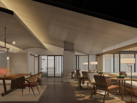 西塘良壤酒店1F接待区SU模型