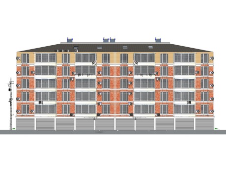 老社区城市旧街道破损居民楼改造SU模型