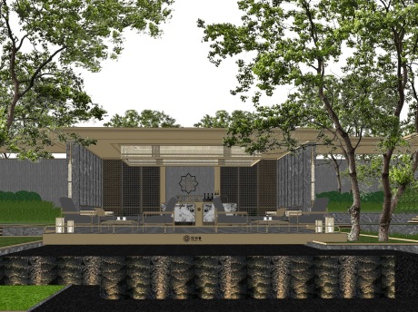 保利金茂琅益示范区景观SU模型