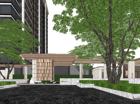 上海华润云景示范区景观SU模型