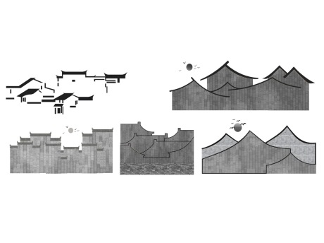 徽派景墙SU模型