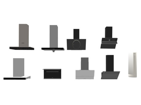 抽油烟机组合SU模型