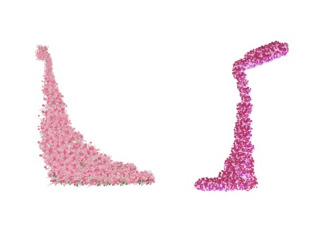 花瀑布花海花束美陈SU模型