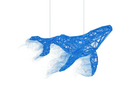 鲸鱼艺术装置SU模型