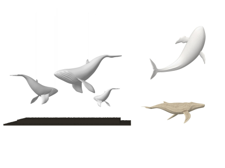 鲸鱼艺术装置SU模型
