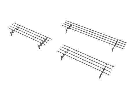 伸缩折叠晾衣架晾衣杆SU模型